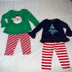 12 months Set of (2) Christmas Outfits